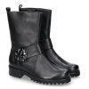 Damen Hassia Stiefel | Hassia Stiefelette Amsterdam H-Weite Foulardcalf Black (39)