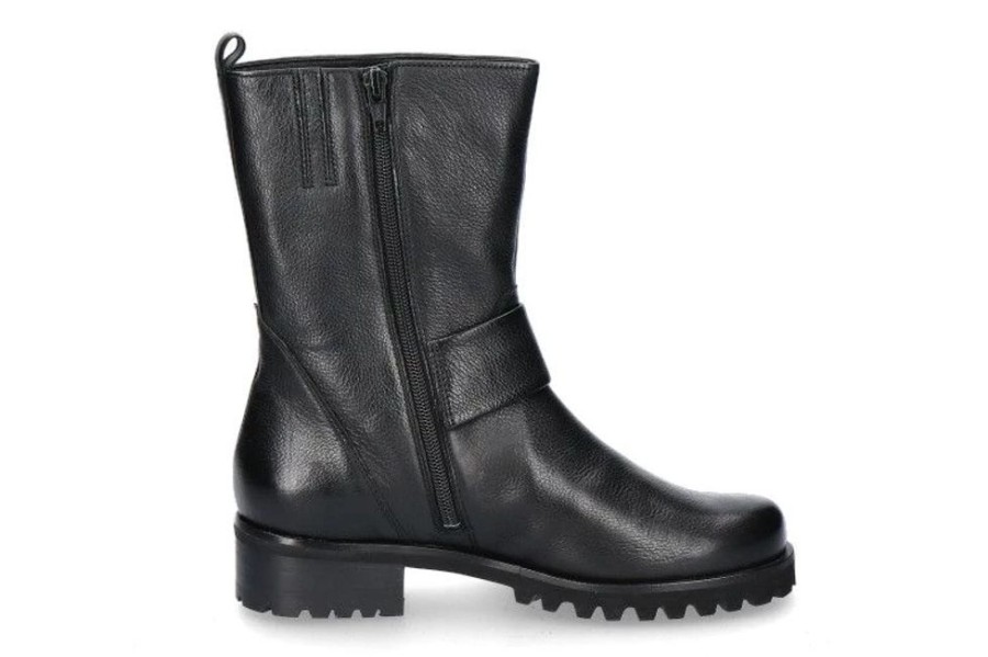 Damen Hassia Stiefel | Hassia Stiefelette Amsterdam H-Weite Foulardcalf Black (39)