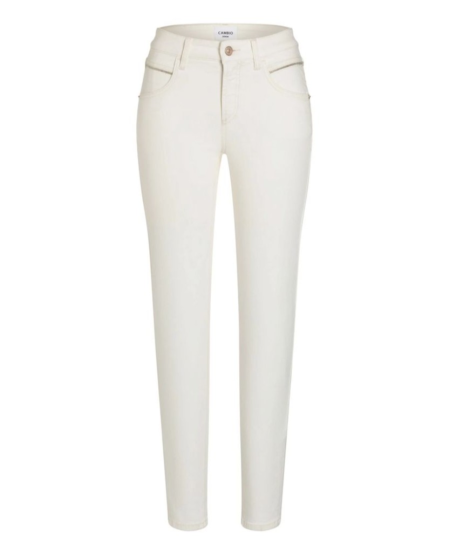 Damen Cambio Jeans | Cambio Jeans Pina Eco Pure White