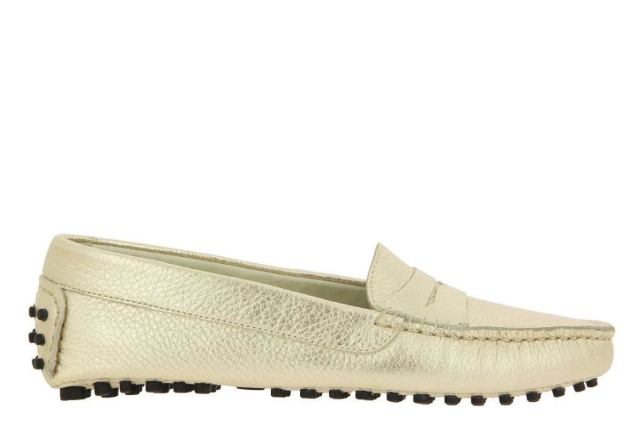 Damen ScarpaRossa Mokassin | Scarparossa Slipper Gomera Shimmer Platino