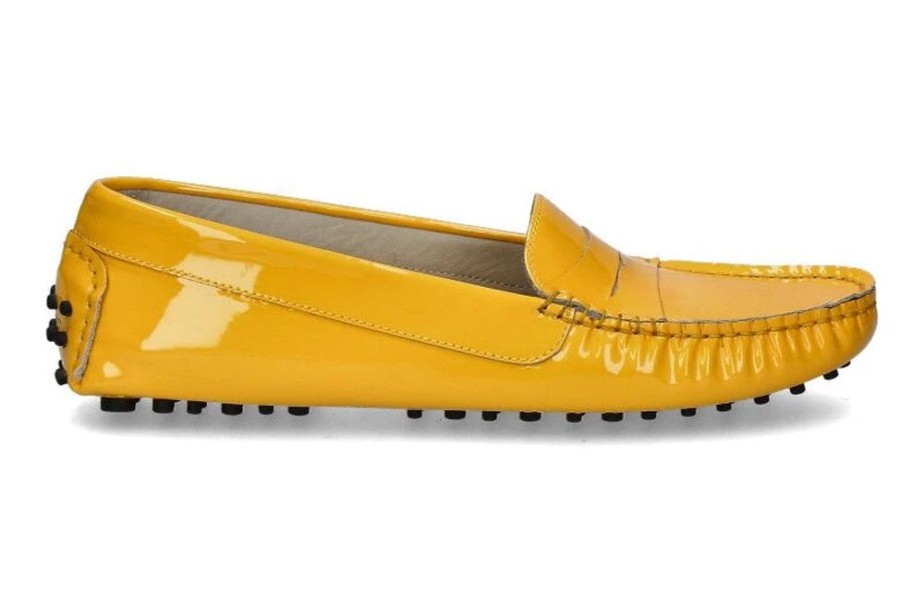 Damen ScarpaRossa Mokassin | Scarparossa Slipper Gomma Vernice Giallo Yellow