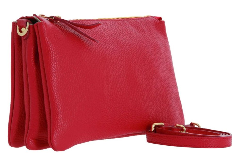 Damen Carol J. Taschen | Carol J. Umhu00E4Ngetasche Dollaro Calf Rosso