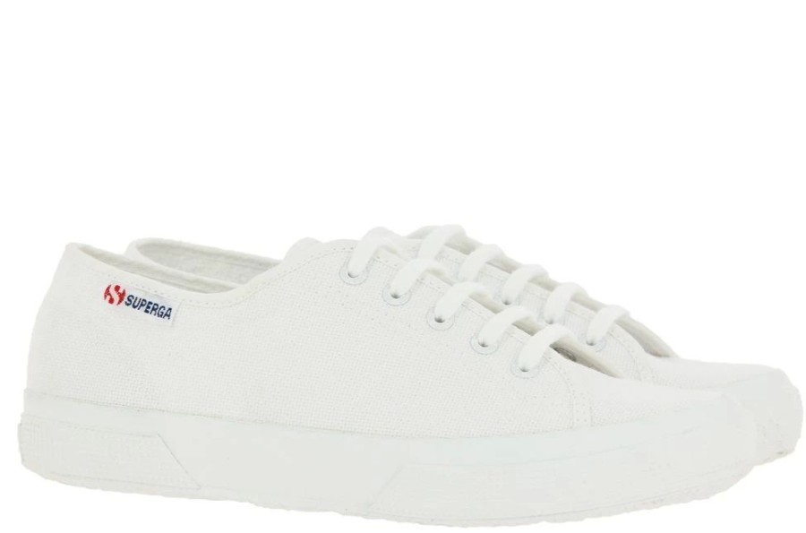 Damen Superga Schnurschuhe | Superga Sneaker 2725 Nude White