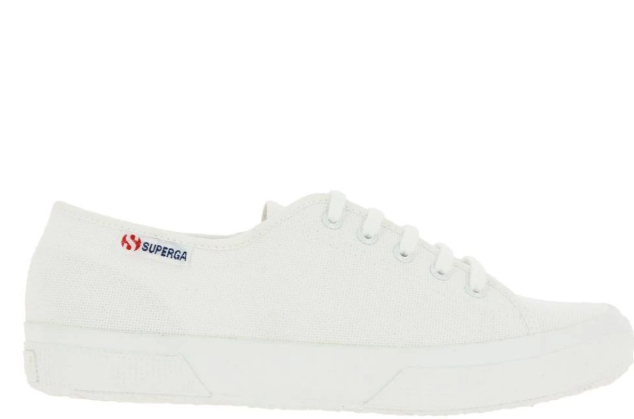 Damen Superga Schnurschuhe | Superga Sneaker 2725 Nude White