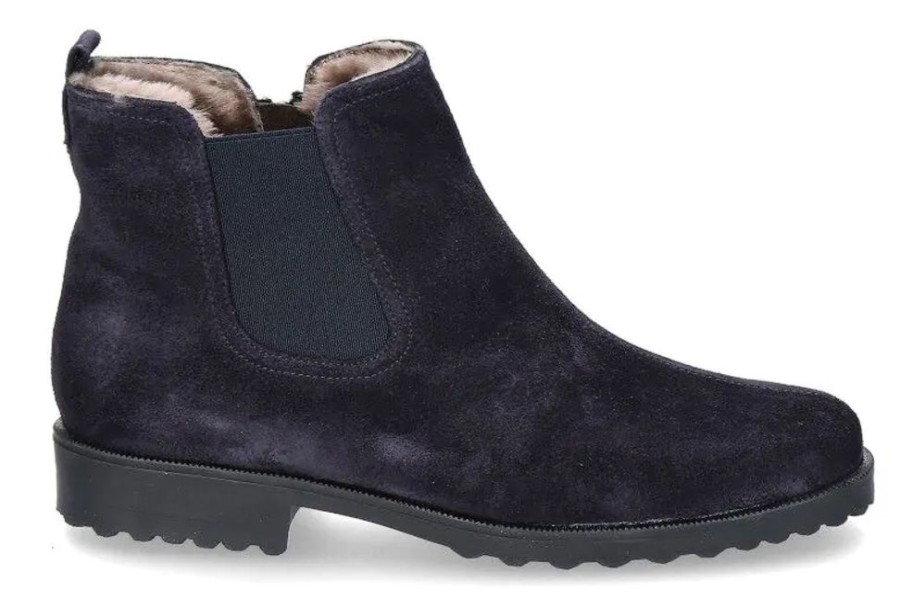 Damen Brunate Warmfutter | Brunate Stiefelette Gefu00Fcttert Dany Camoscio Blu Elastico Nero (38U00Bd)