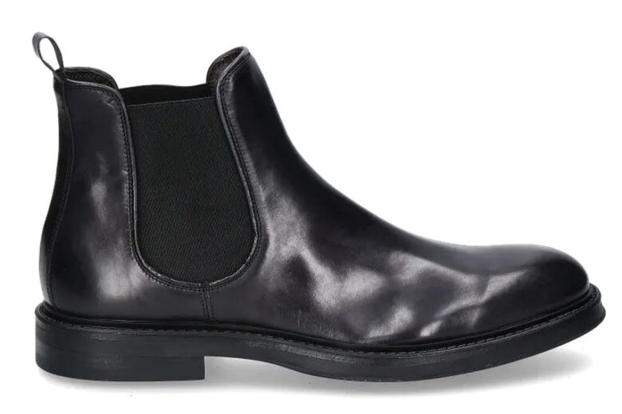 Herren Corvari Stiefeletten / Stiefel | Corvari Chelsea Boots Diver Crust - Nero