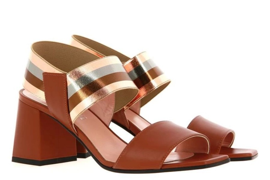 Damen Pollini Sandalen | Pollini Sandalette Vitello Brown Rose (37U00Bd)