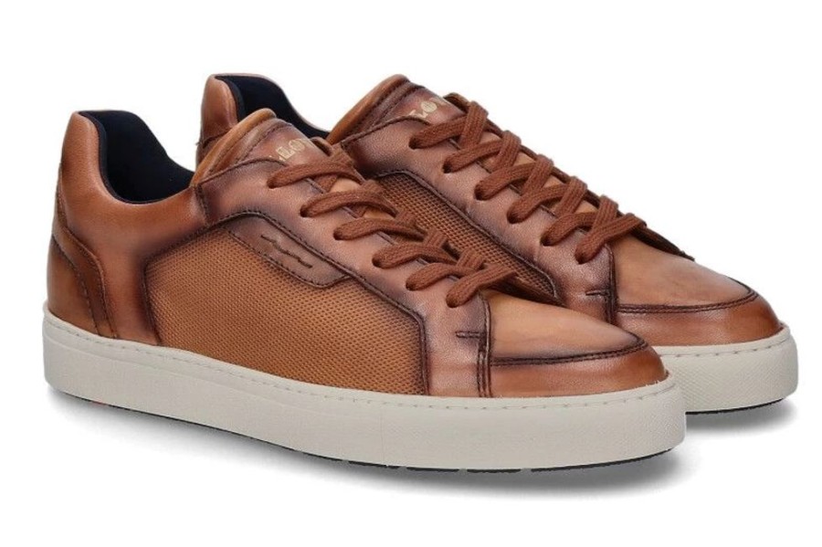 Herren Lloyd Sneakers | Lloyd Sneaker Malaga Crema Calf Brandy Cognac