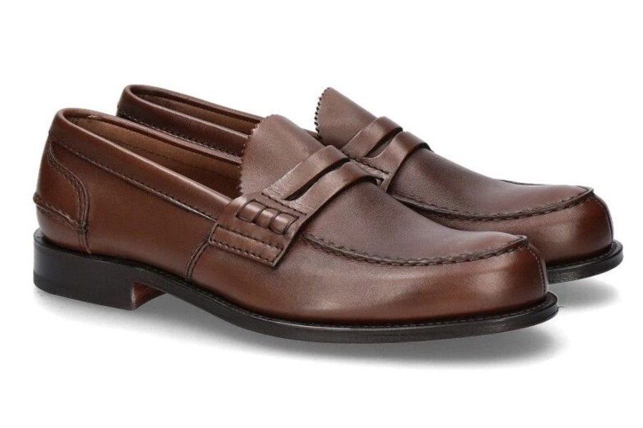 Herren Church's Mokassins | Church'S Slipper Pembrey Cognac Pestige