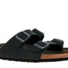 Herren Birkenstock Offene Schuhe | Birkenstock Pantolette Arizona Schmal Desert Soil Black (40)