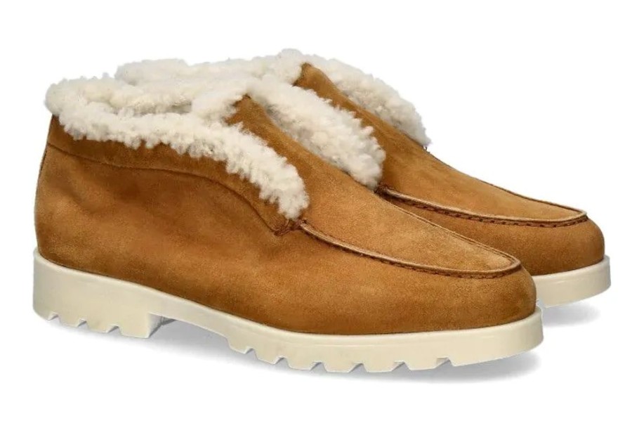 Damen Santoni Warmfutter | Santoni Desert Boot Gefu00Fcttert Lamb Velours- Braun