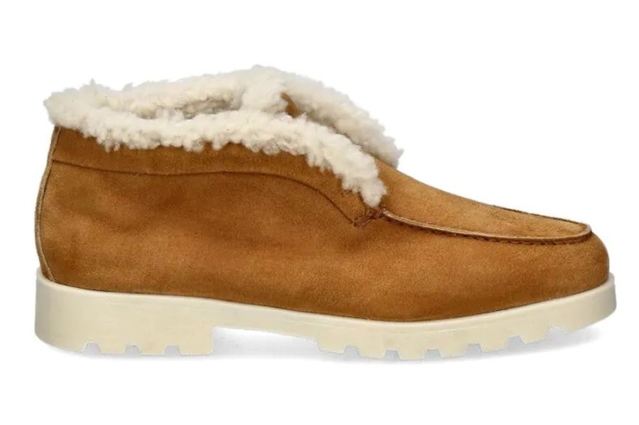 Damen Santoni Warmfutter | Santoni Desert Boot Gefu00Fcttert Lamb Velours- Braun