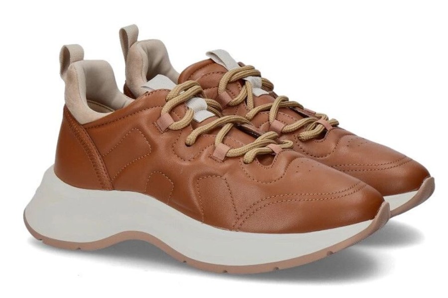 Damen Hogan Sneaker | Hogan Sneaker Allacciato Imbottito Cognac