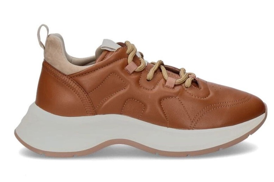 Damen Hogan Sneaker | Hogan Sneaker Allacciato Imbottito Cognac