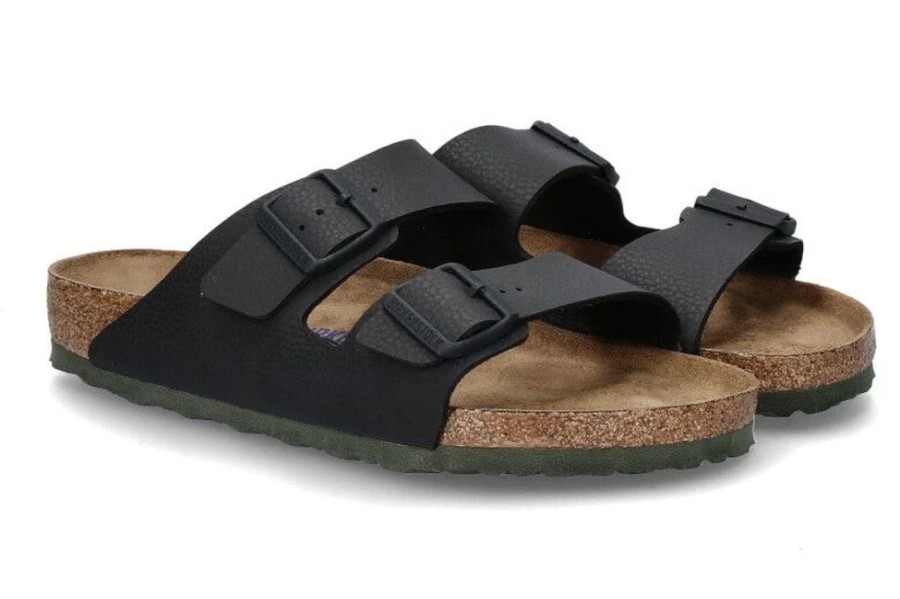 Herren Birkenstock Offene Schuhe | Birkenstock Pantolette Arizona Black