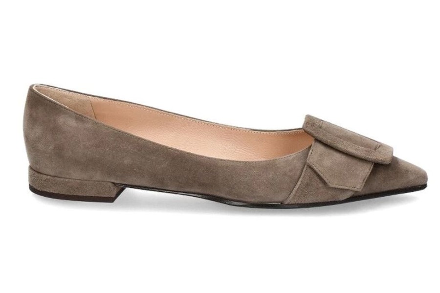 Damen Unu00fctzer Ballerinas | Unu00Fctzer Ballerina Camoscio 87 Taupe