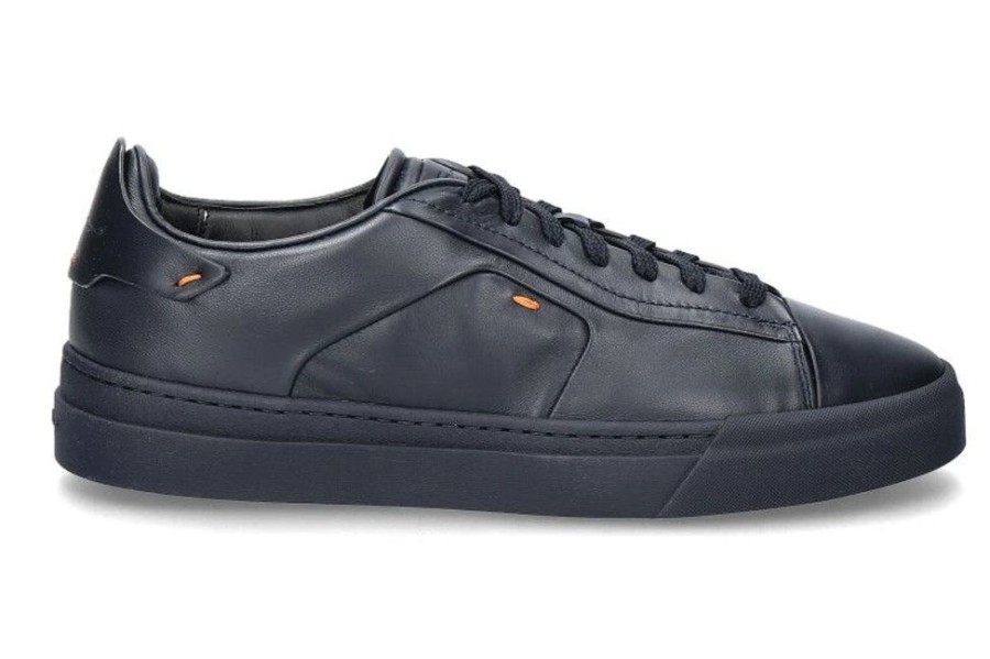 Herren Santoni Sneakers | Santoni Sneaker Nappa Darkblu