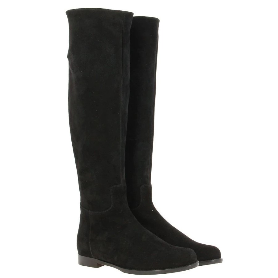 Damen Unu00fctzer Stiefel | Unu00Fctzer Stiefel Camoscio Elastico Nero