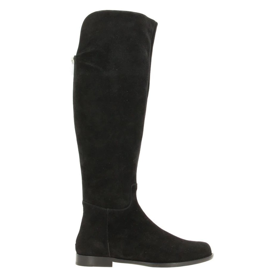 Damen Unu00fctzer Stiefel | Unu00Fctzer Stiefel Camoscio Elastico Nero