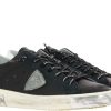 Herren Philippe Model Sneakers | Philippe Model Sneaker Low Man Foxy Lamine Noir Argent