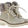 Damen New Italia Shoes Warmfutter | New Italia Shoes Stiefelette Gefu00Fcttert Glitter Kalbsleder Sand (36)