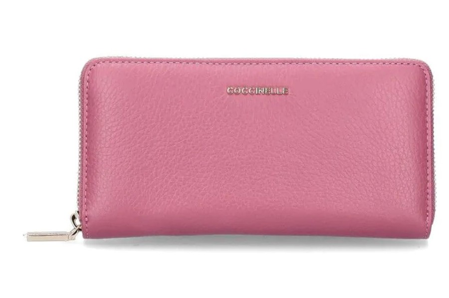 Damen Coccinelle Geldb?Rsen | Coccinelle Portemonnaie Mettalic Soft -Rose