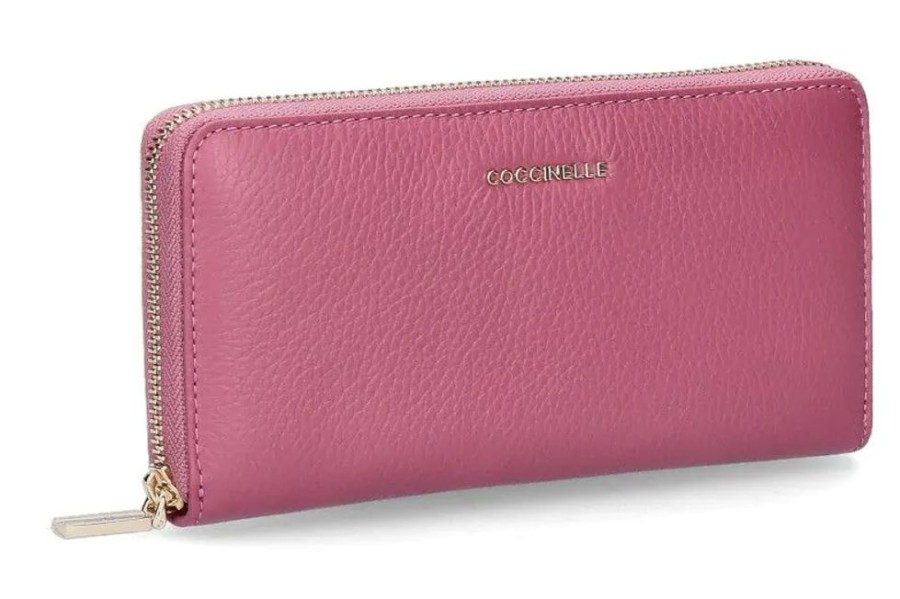 Damen Coccinelle Geldb?Rsen | Coccinelle Portemonnaie Mettalic Soft -Rose