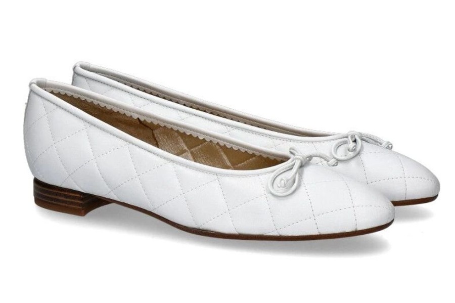 Damen Brunate Ballerinas | Brunate Ballerina Flex Quilted Nappa Bianco