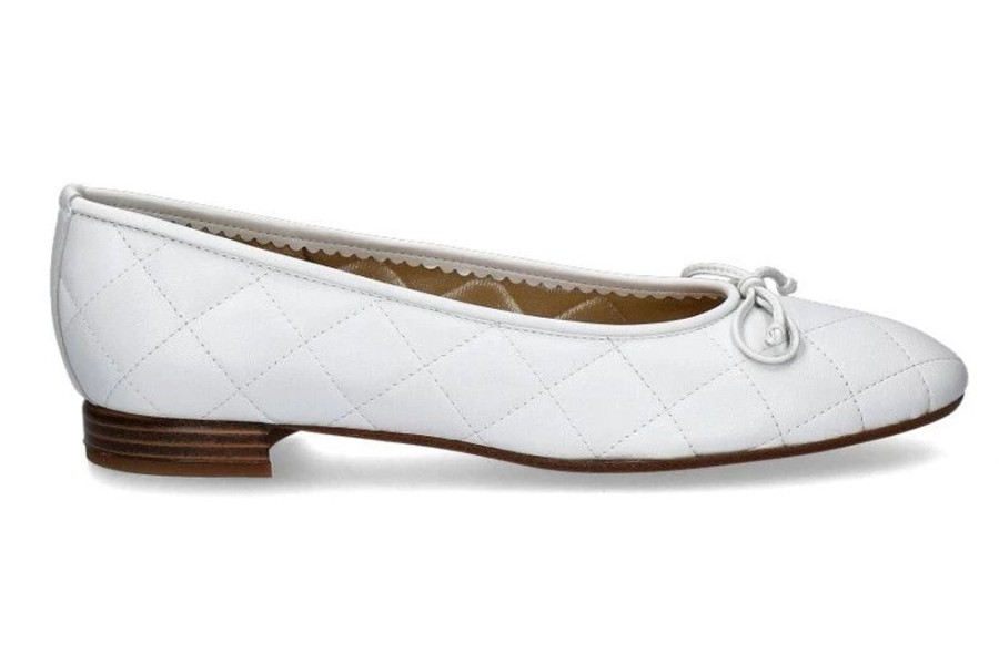 Damen Brunate Ballerinas | Brunate Ballerina Flex Quilted Nappa Bianco