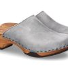 Damen woody Hausschuhe | Woody Holzclogs Katharina Fettleder Jeans