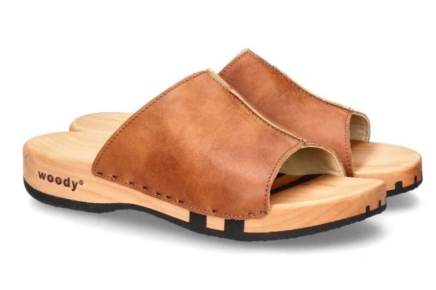 Damen woody Pantoletten | Woody Holzpantolette Anja Nappa Safor