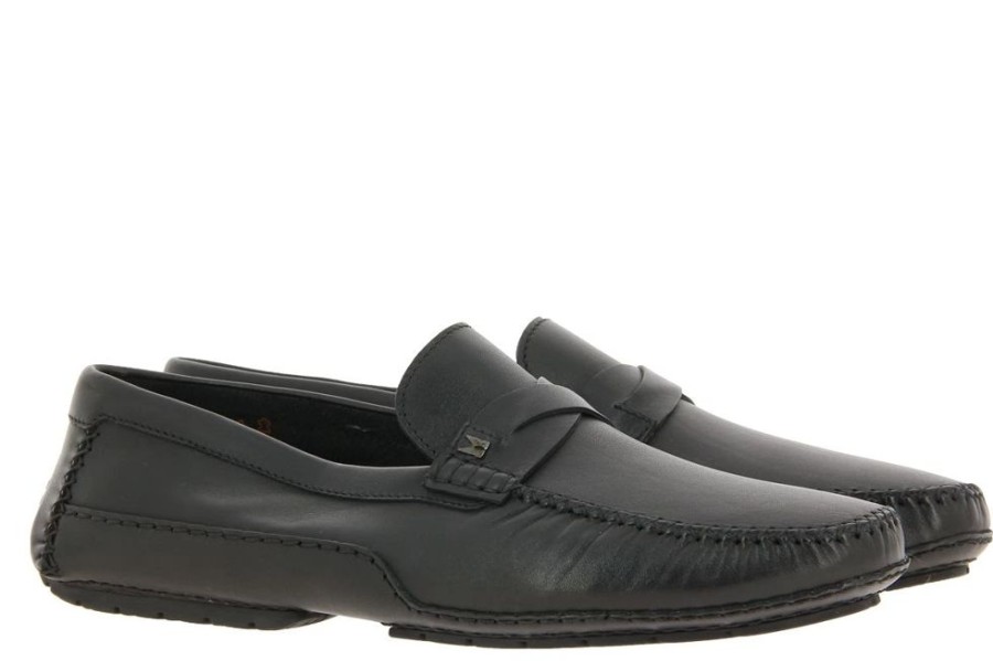 Herren Moreschi Mokassins | Moreschi Slipper Borgogna Nero Gomma