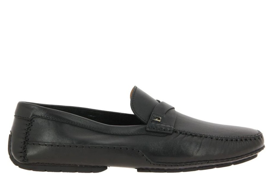 Herren Moreschi Mokassins | Moreschi Slipper Borgogna Nero Gomma