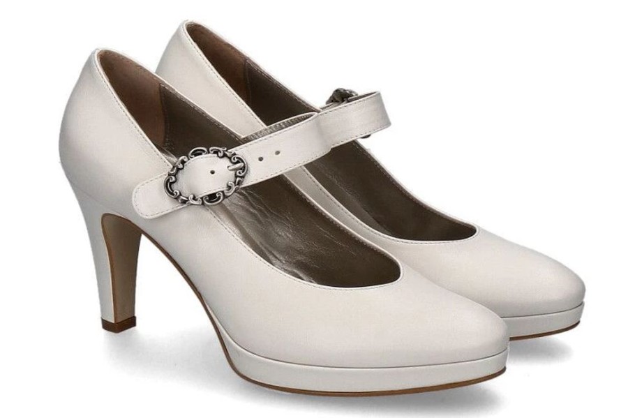 Damen dirndl + bua Dirndl Schuhe | Dirndl + Bua Spangenpumps Braut Creme