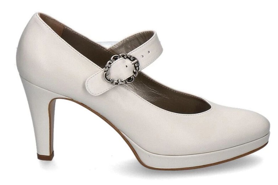 Damen dirndl + bua Dirndl Schuhe | Dirndl + Bua Spangenpumps Braut Creme