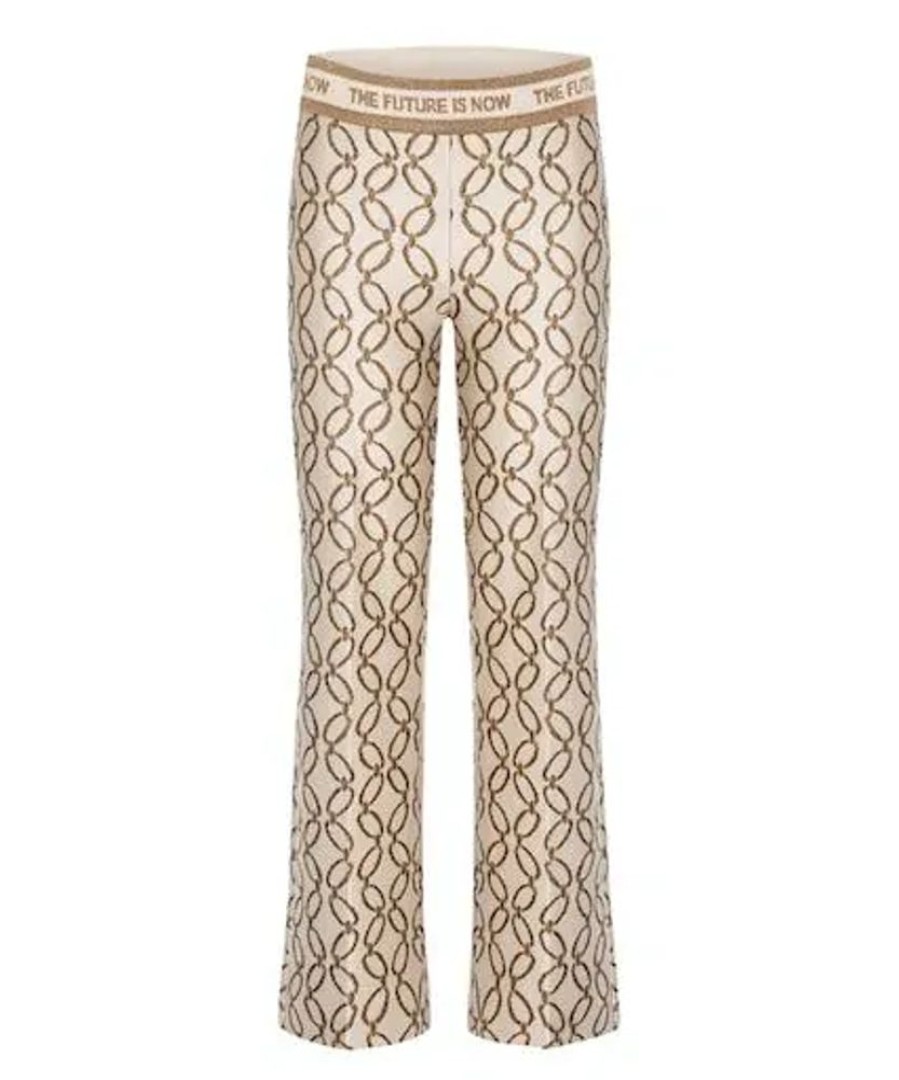 Damen Cambio Hosen | Cambio Hose Faith Luxorius Chain Jersey -Golden Lurex Chain Caramel