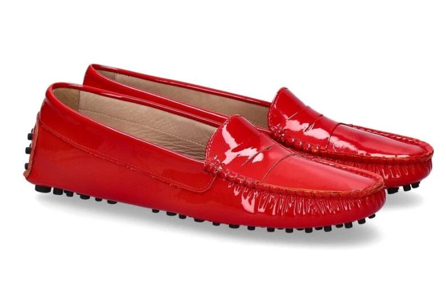 Damen ScarpaRossa Slipper | Scarparossa Slipper Gomera Vernice 0639 Rosso