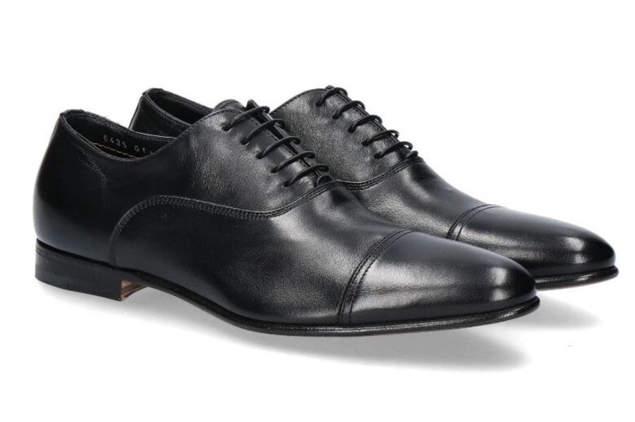 Herren Santoni Schnurer | Santoni Schnu00Fcrer Nappa Nero (43U00Bd)