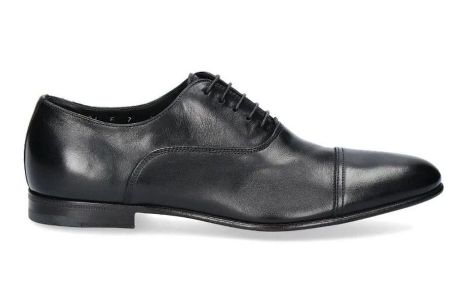 Herren Santoni Schnurer | Santoni Schnu00Fcrer Nappa Nero (43U00Bd)