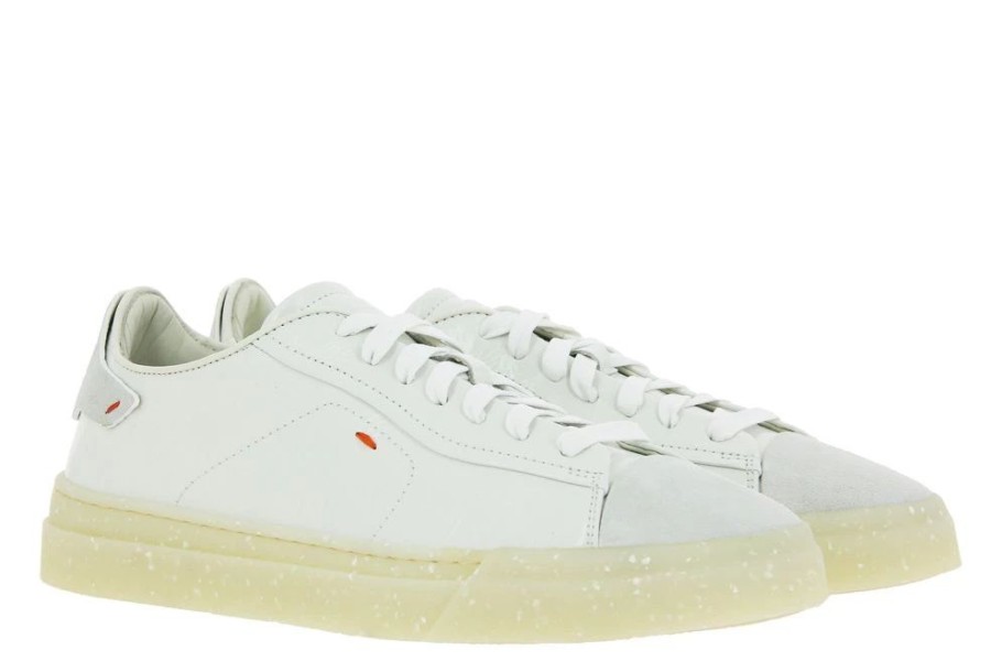 Herren Santoni Sneakers | Santoni Sneaker Rethink White Suede