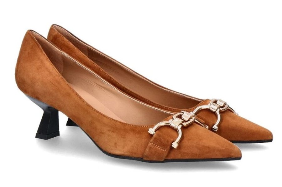 Damen Roberto Festa Pumps | Roberto Festa Pumps Delise Camoscio Cognac