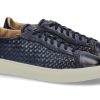 Herren Santoni Sneakers | Santoni Sneaker Intrecciato Blu