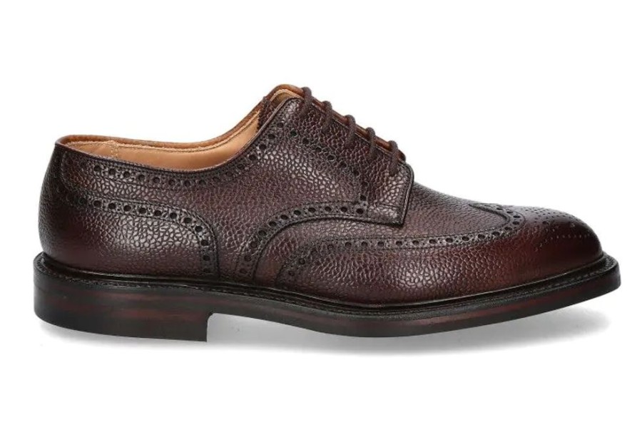 Herren Crockett & Jones Schnurer | Crockett & Jones Derby Pembroke Scotch Grain- Dunkelbraun