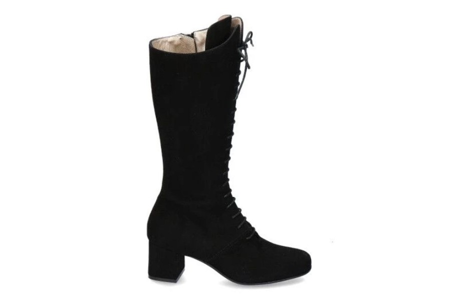 Damen dirndl + bua Stiefel | Dirndl + Bua Stiefel Ziegenvelour Schwarz (37 )