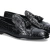 Herren Doucal's Slippers | Doucal'S Loafer Real Crocodile Burn Nero