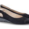 Damen Hassia Keilschuhe | Hassia Keilsandale Nizza Samtziege Ocean (37 )