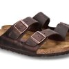 Herren Birkenstock Hausschuhe | Birkenstock Pantolette Arizona Normal Fettleder Habana (44)