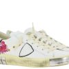 Damen Philippe Model Sneaker | Philippe Model Sneaker Fleurs Blanc