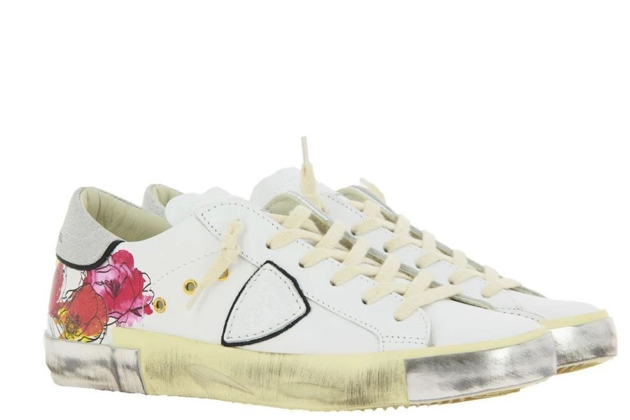 Damen Philippe Model Sneaker | Philippe Model Sneaker Fleurs Blanc