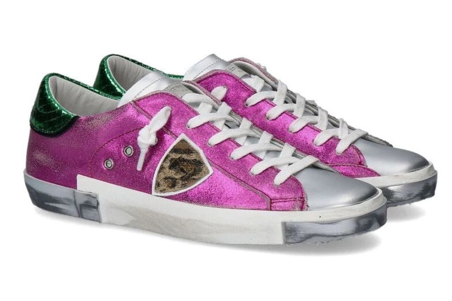 Damen Philippe Model Sneaker | Philippe Model Sneaker Paris Metal Fucsia